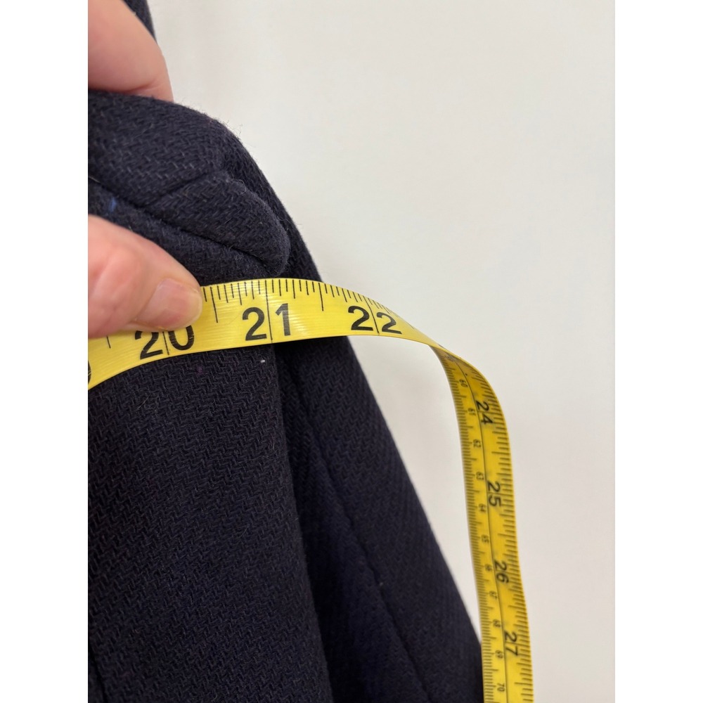 J.Crew Stadium Cloth Nello Gori Wool Peacoat Navy Blue 8 - Picture 10 of 10